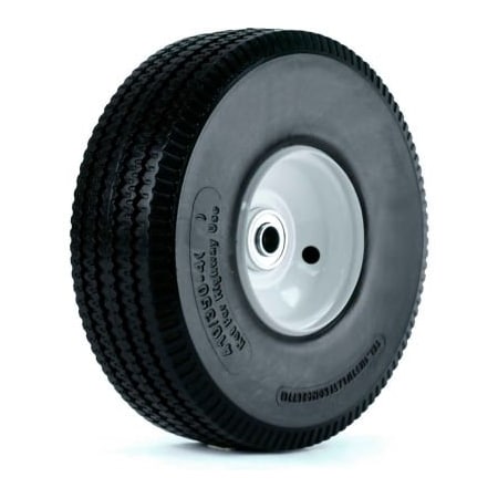 Martin Wheel Martin Wheel 10" Flat Free Hand Truck Wheel 354DCSWPU242 - 410/350-4 - 2-1/4 x 5/8" Offset Hub 354DCSWPU242